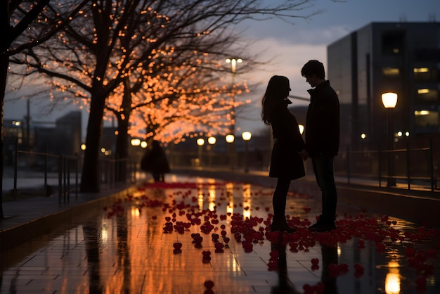 Dia dos Namorados fundo mídia social fundo para vday cheio de cartões de romance com amor