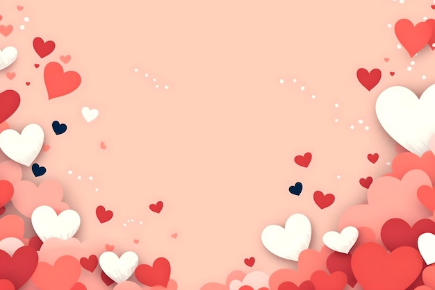 Dia dos Namorados fundo mídia social fundo para vday cheio de cartões de romance