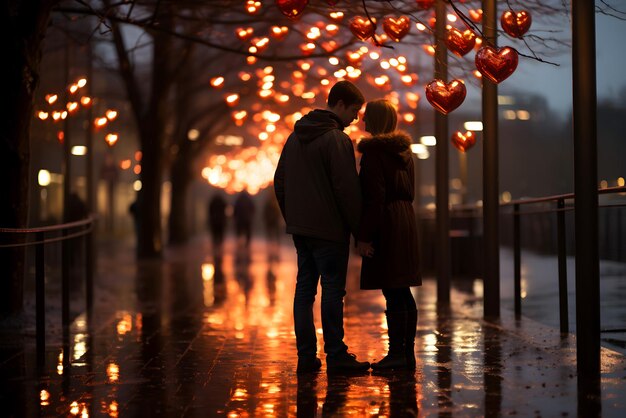 Dia dos Namorados fundo mídia social fundo para vday cheio de cartões de romance