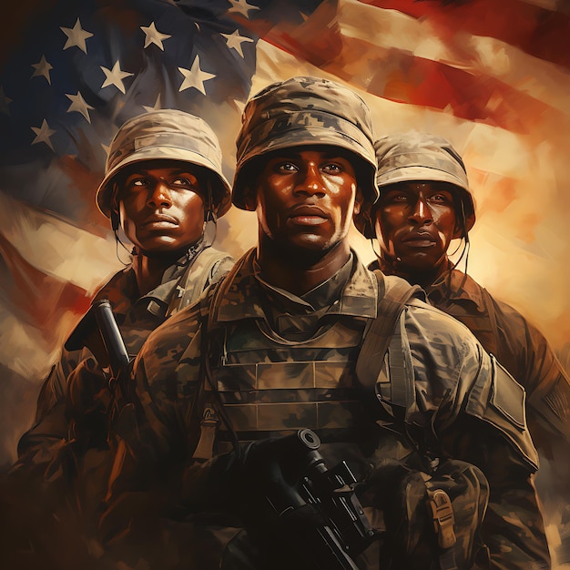 Dia dos Veteranos Soldados dos EUA Exército dos EUA Forças militares dos Estados Unidos da América Feliz 4 de julho