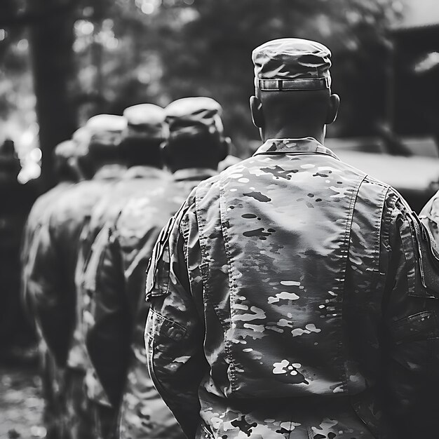 Foto dia dos veteranosfeliz conceito do dia dos veteranos saudação militar dos eua soldados do exército dos eua memorial day veteran