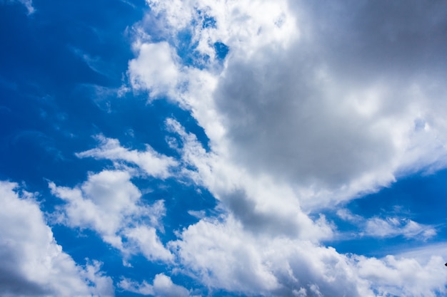 Dia ensolarado, céu azul, com, nuvens, natureza