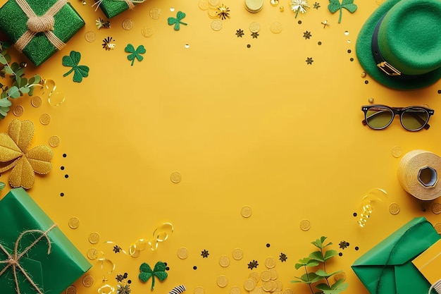 El día festivo de San Patricio en la parte superior de la foto