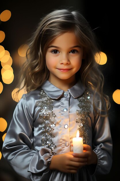 Día de Hanukkah Celebre el Festival de las Luces Decoraciones Menorahs Dreidels y fotografías de familia