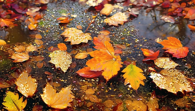 Día de la hoja de otoño en el suelo Foto HD