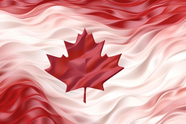 Día de la independencia de canadá una bandera con una hoja roja en el centro