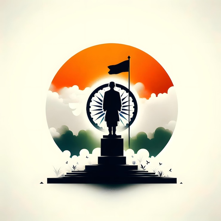 Foto día de la independencia de la india 15 de agosto 26 de enero día de la república celebrado día post en las redes sociales diseño