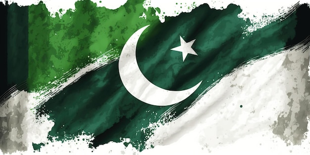 Día de la Independencia de Pakistán 14 de agosto soldados ondeando tela pakistán bandera de pakistán