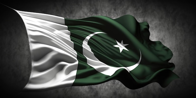 Día de la Independencia de Pakistán 14 de agosto soldados ondeando tela pakistán bandera de pakistán