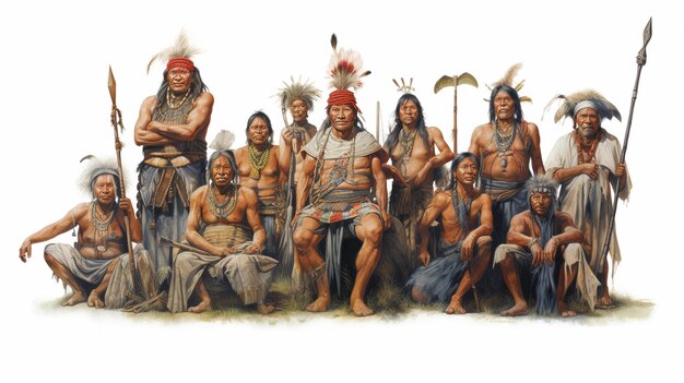 dia de los indigenas fondo blanco