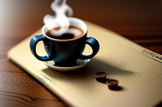 Día internacional del café Delicioso café hermosa decoración con leche Bebidas de té de la tarde de negocios