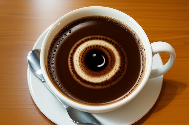 Día internacional del café Delicioso café hermosa decoración con leche Bebidas de té de la tarde de negocios