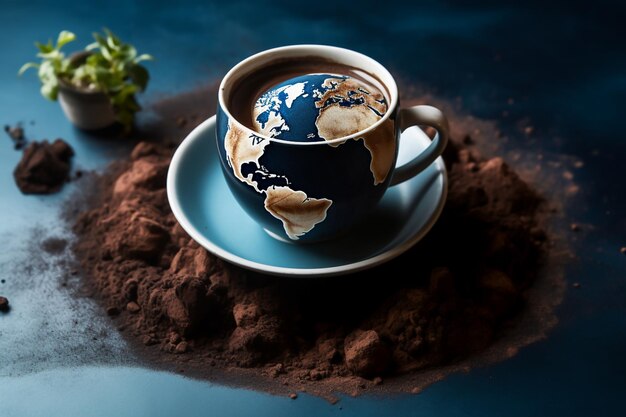 día internacional del café Fondo del concepto del día internacional del café