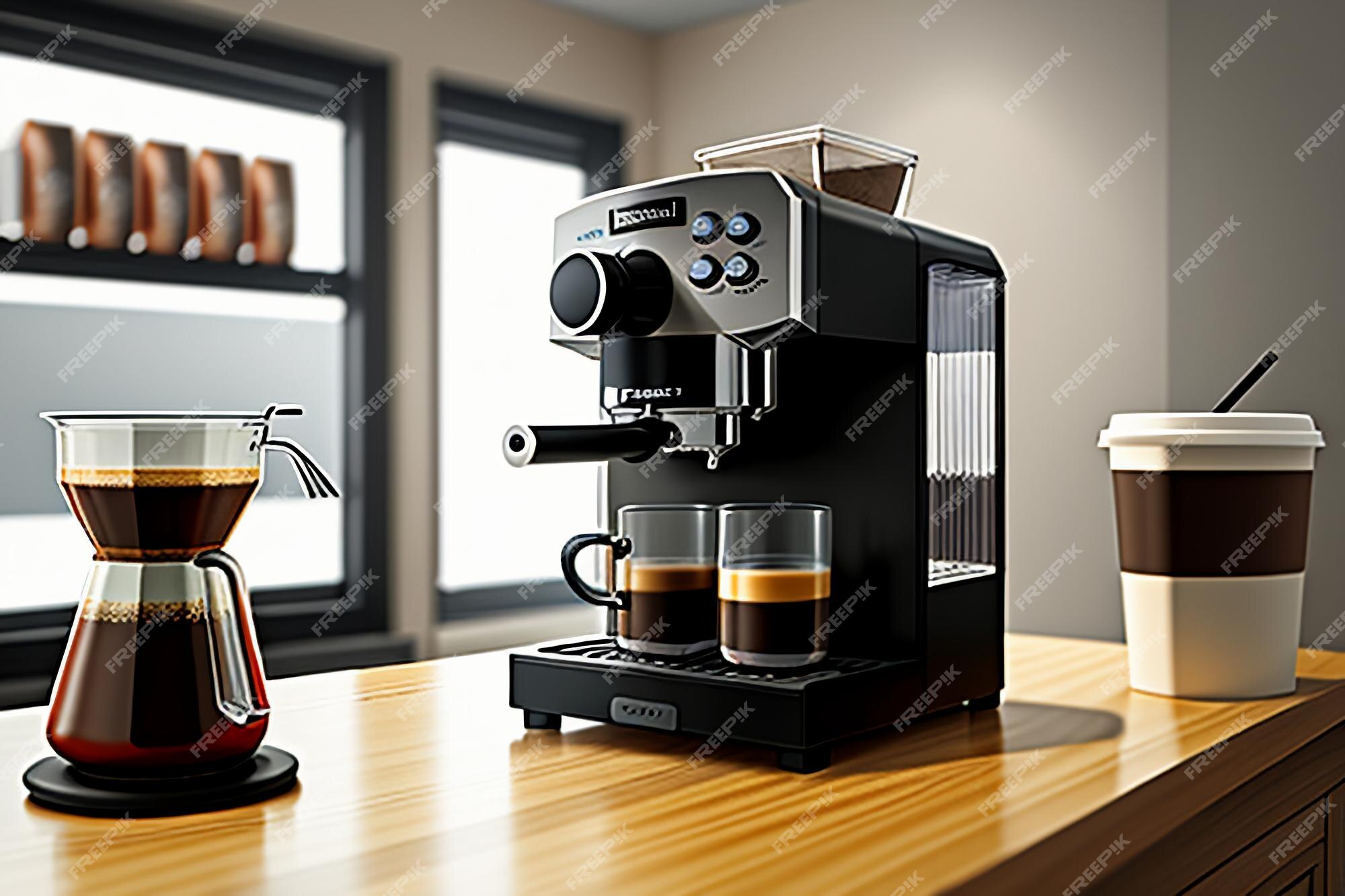 Día internacional del café, máquina de café completamente automática,  equipo para moler granos de café