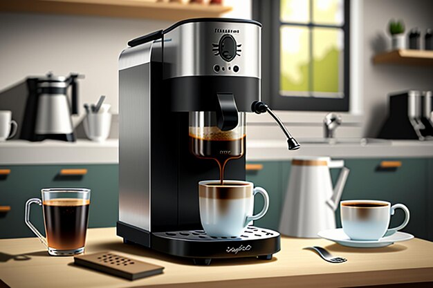 Día internacional del café, máquina de café completamente automática, equipo para moler granos de café