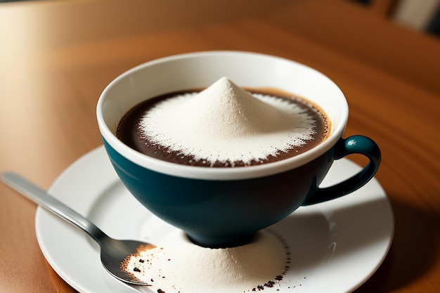 Día internacional del café Polvo de grano de café molido a mano para preparar bebidas de café y saborear deliciosas