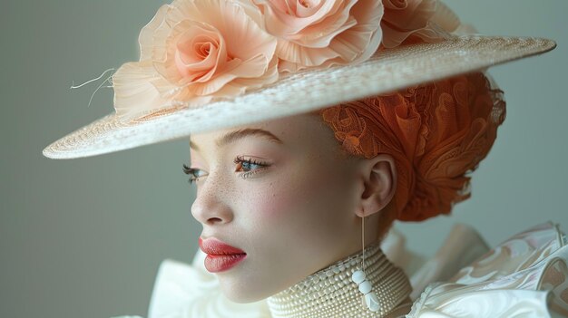 Día Internacional contra el Albinismo Retrato elegante de una niña albina