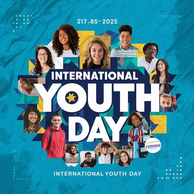 Dia Internacional da Juventude 12 de agosto cartaz para o dia da juventude