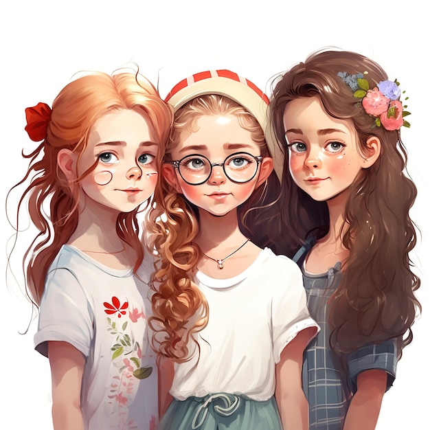 Desenho 4 Amigas Imagens – Download Grátis no Freepik