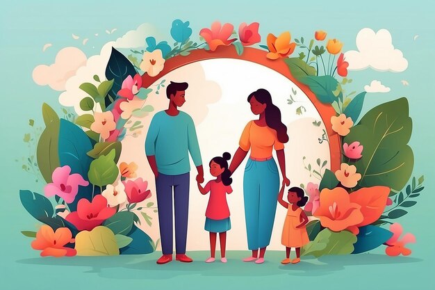 Dia Internacional das Famílias ilustração de fundo