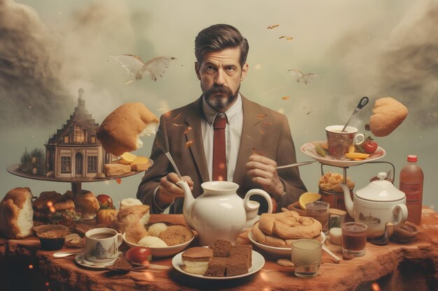 Dia Internacional do Café com um homem