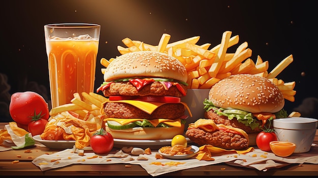 Foto dia internacional do fast food