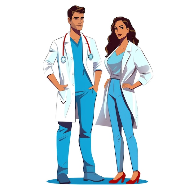 Dia internacional dos médicos Ilustração de médicosFeliz Dia dos Médicos Ai Gerado