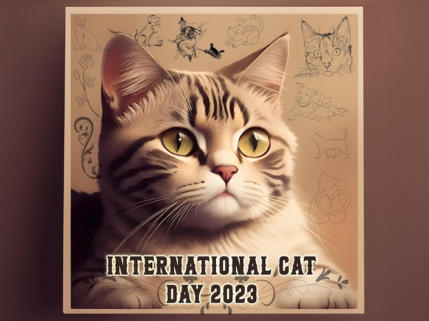 Foto día internacional del gato en el año 2023