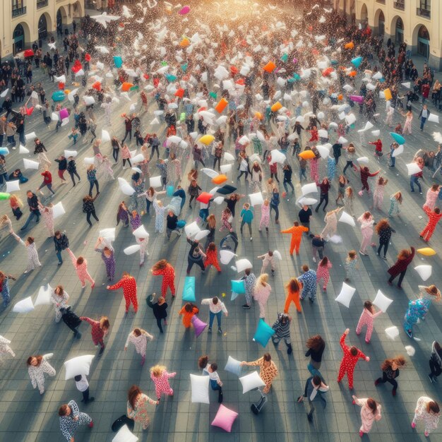 Día Internacional de la Lucha de almohadas 1 de abril