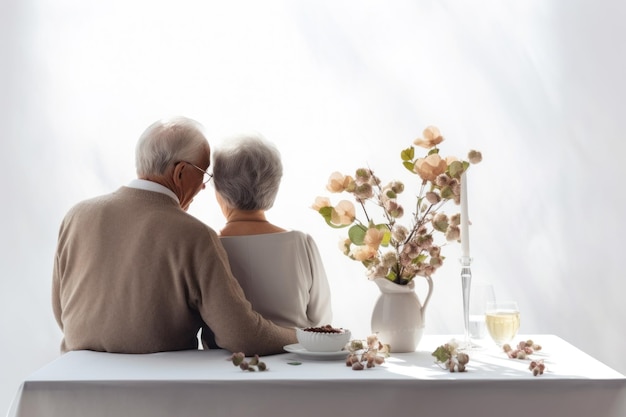 Día Internacional de las Personas Mayores pareja de ancianos hermosos momentos juntos