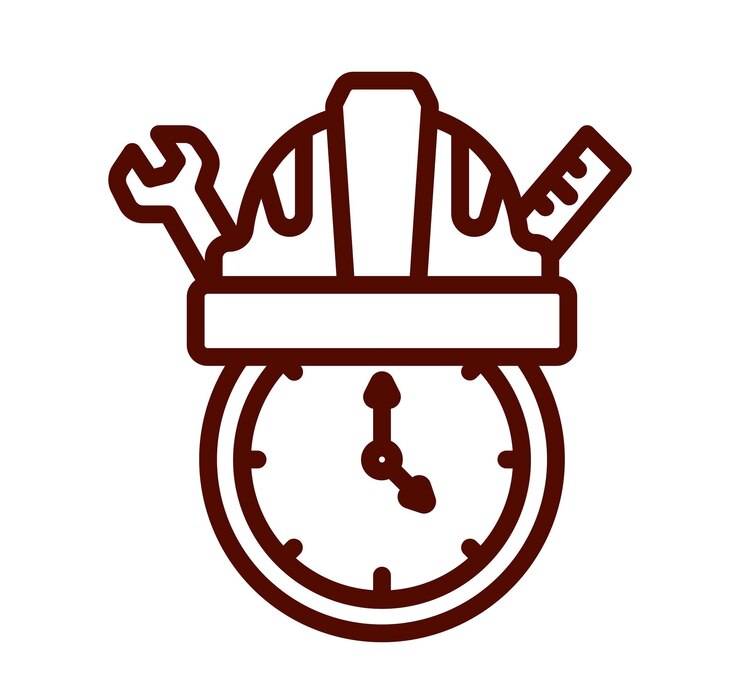 el día internacional de los trabajadores tiene un casco con un reloj y una llave inglesa ilustración del día de los trabajadores de la bandera