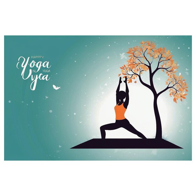 Foto el día internacional del yoga diseño de fondo ilustración imagen