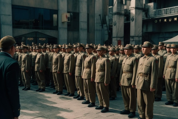 Día de la liberación nacional de Corea 15 de agosto Corea del Sur y del Norte libertad ejército conmemorativo día patriótico bandera coreana camuflaje soldado movimiento de independencia IA generativa