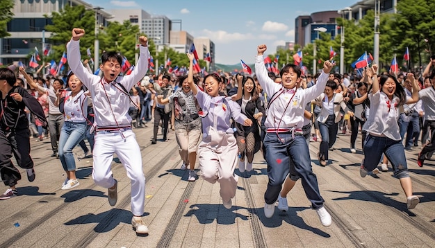 Día de la Liberación Nacional de Corea del Sur feliz y fotografía de celebración.