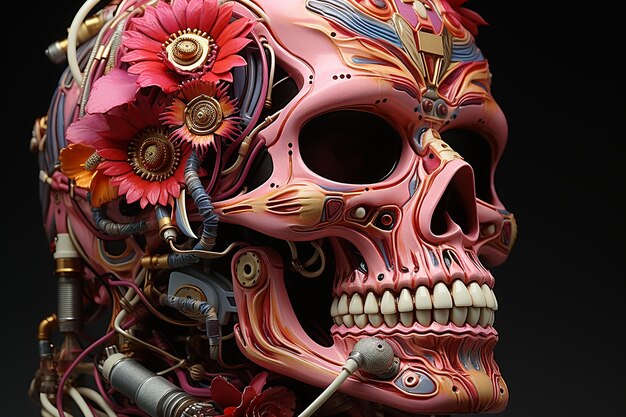 Dia de los Muertos Anatomía del robot de alto nivel