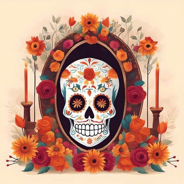 dia de muertos calavera cultura mexicana