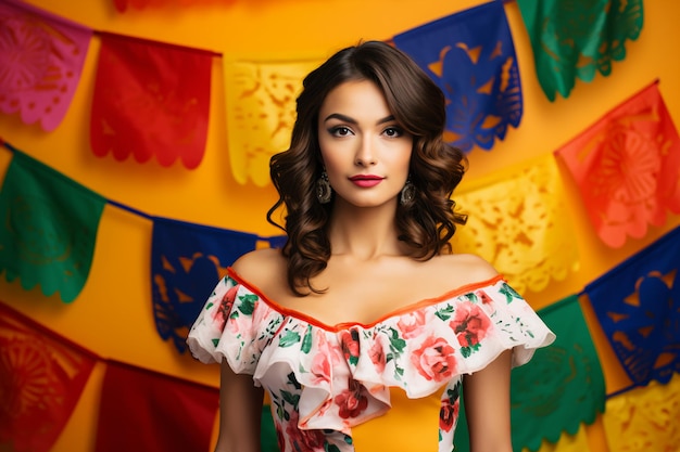 Foto dia de muertos cutie es un traje femenino adorable