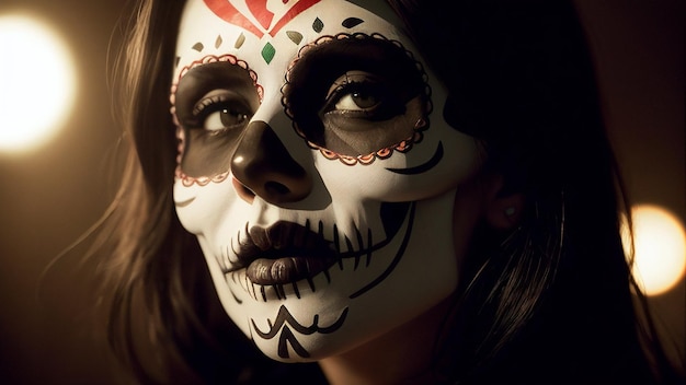 El día de los muertos obra de arte de fondo papel tapiz