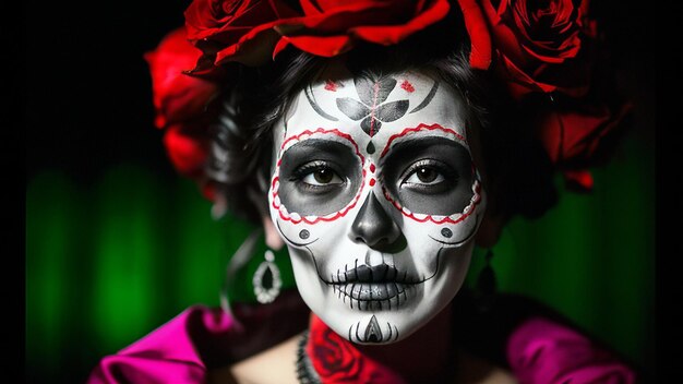 El día de los muertos obra de arte de fondo papel tapiz