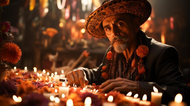 Foto día de muertos recordando a los difuntos