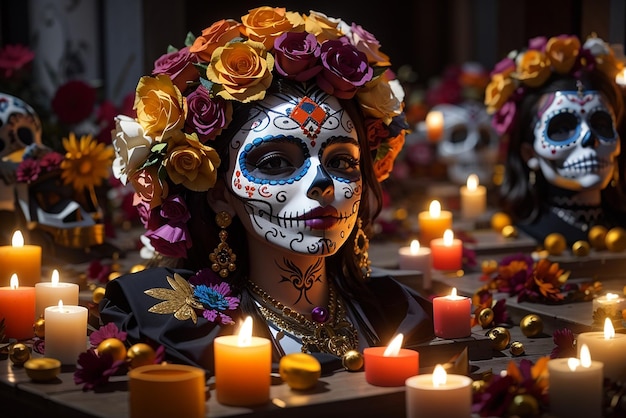 Día de los Muertos recordando a los difuntos