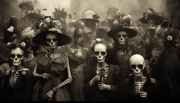 Día de los muertos sepia