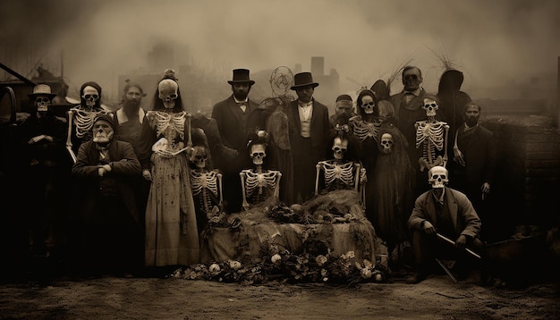 Día de los muertos sepia