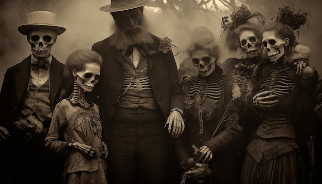 Día de los muertos sepia