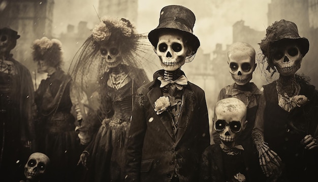 Día de los muertos sepia