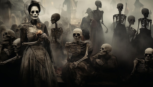 Día de los muertos sepia