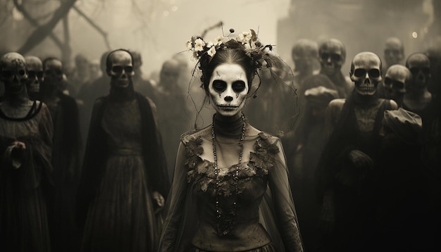 Día de los muertos sepia