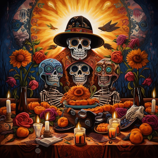 El día de los muertos.