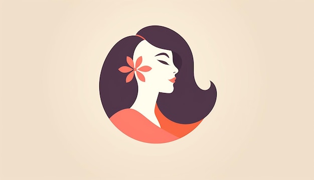dia de la mujer emprendedora logo minimalista 2d