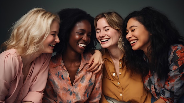 día de la mujer grupo de personas femeninas para el día mundial de la mujer